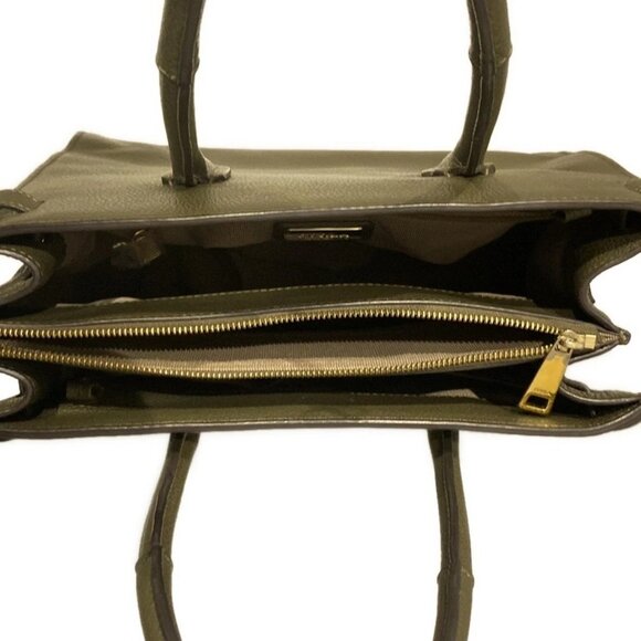 Auth FURLA - Khaki Leather Handbag - Picture 5 of 11